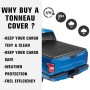 [US Warehouse] Pickup Soft Roll Up Tonneau Cover for 2009-2010 Dodge Ram 1500 / 2011-2018 Ram 1500/2500 Size: 5.7-FT